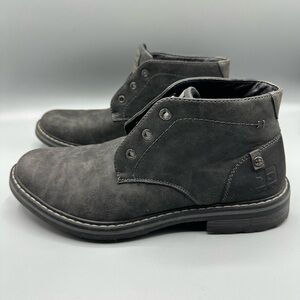 joe’s jeans chukka boots black faux leather mens size 8.5